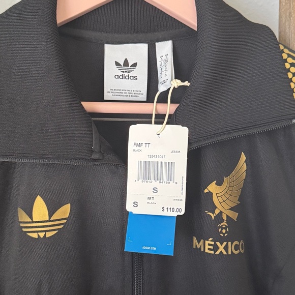 New Adidas Originals Mexico Black Gold Track Top Jacket size small 
Zip up - Picture 8 of 12